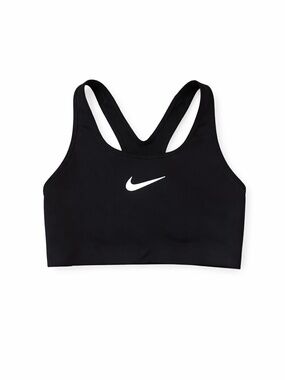 Nike Dri-FIT Swoosh Sports Bra Black Racerback Medium Workout Gym